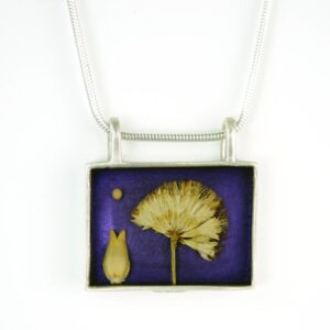 Large pendant: flower on purple