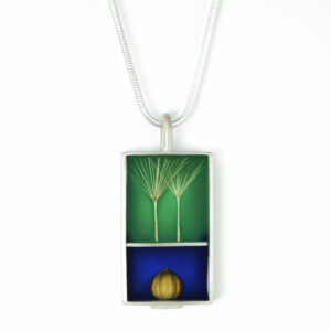 Compartment pendant: blue and green