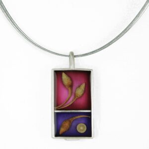 Compartment pendant: pink and purple
